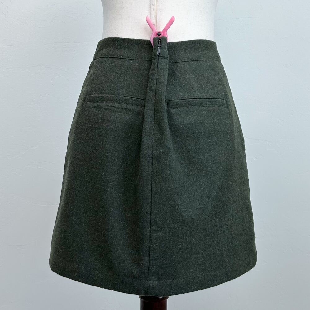 Madewell English Countryside Heritage Wool Green Cargo A-Line Mini Skirt NWT - Picture 8 of 11